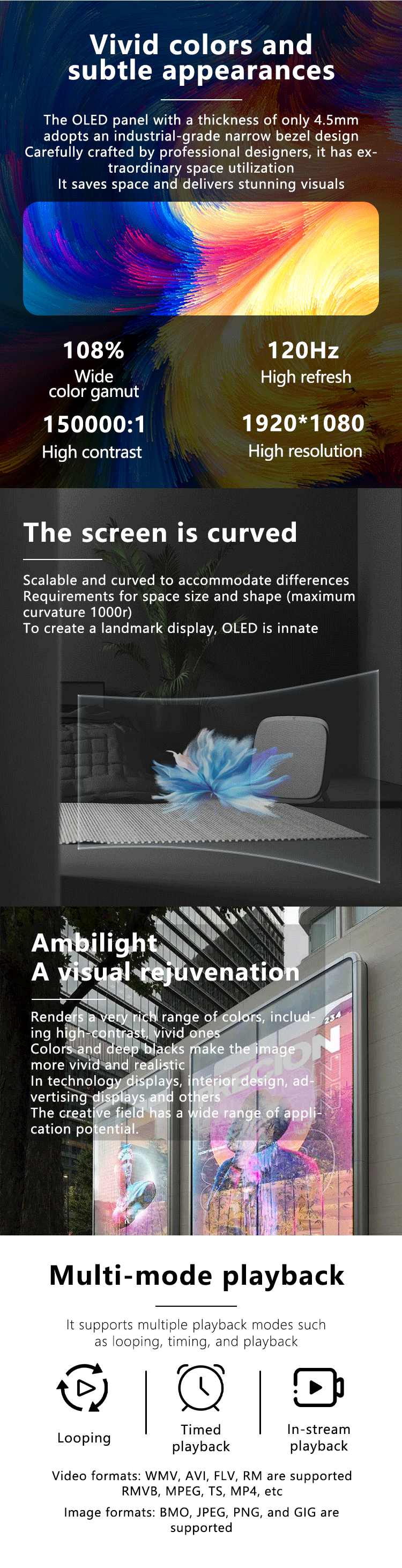 Flexible transparent screen